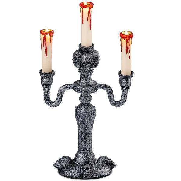 LED Halloween Candelabra Candles with 6-Hour Timer