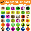 Halloween Character Glow in The Dark Bouncy Balls, 144 Pcs