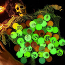 Halloween Character Glow in The Dark Bouncy Balls, 144 Pcs