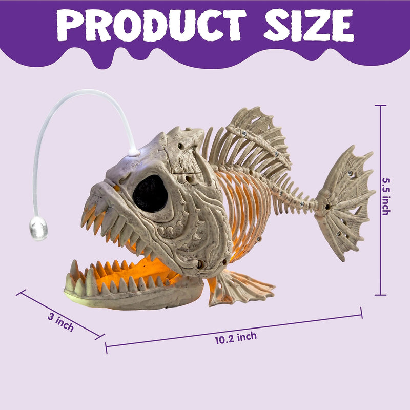 Halloween Skeleton Fish with LED Eye for Halloween Decoration