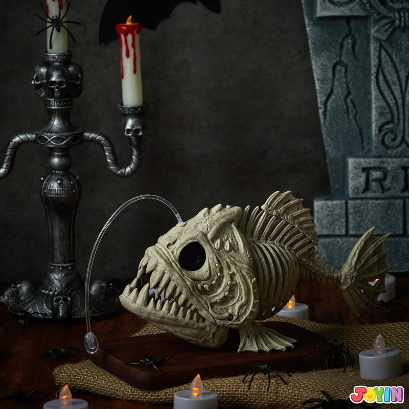 Halloween Skeleton Fish with LED Eye for Halloween Decoration