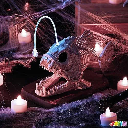 Halloween Skeleton Fish with LED Eye for Halloween Decoration