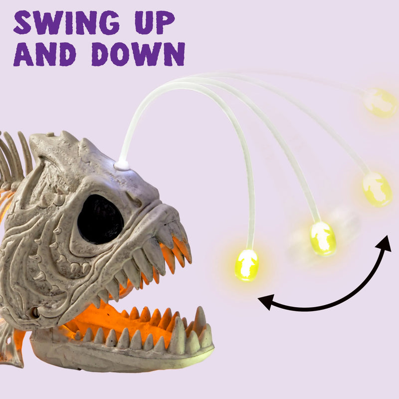 Halloween Skeleton Fish with LED Eye for Halloween Decoration