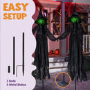 3 Pack 4.2 FT Halloween Witch Yard Decorations