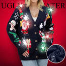 Christmas Light Up Rudolph Reindeer Jumper Women's Ugly Sweater