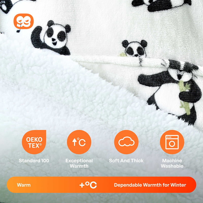 Adult Sherpa Wearable Blanket-Panda