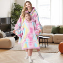 Kids' Sherpa Wearable Blanket-Cotton Candy Tie Dye