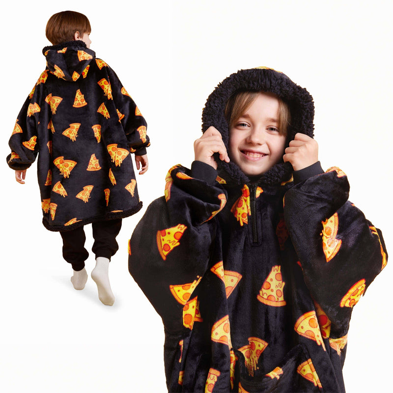 Kids' Sherpa Wearable Blanket-Pizza