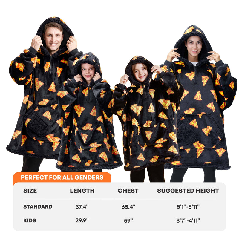 Kids' Sherpa Wearable Blanket-Pizza