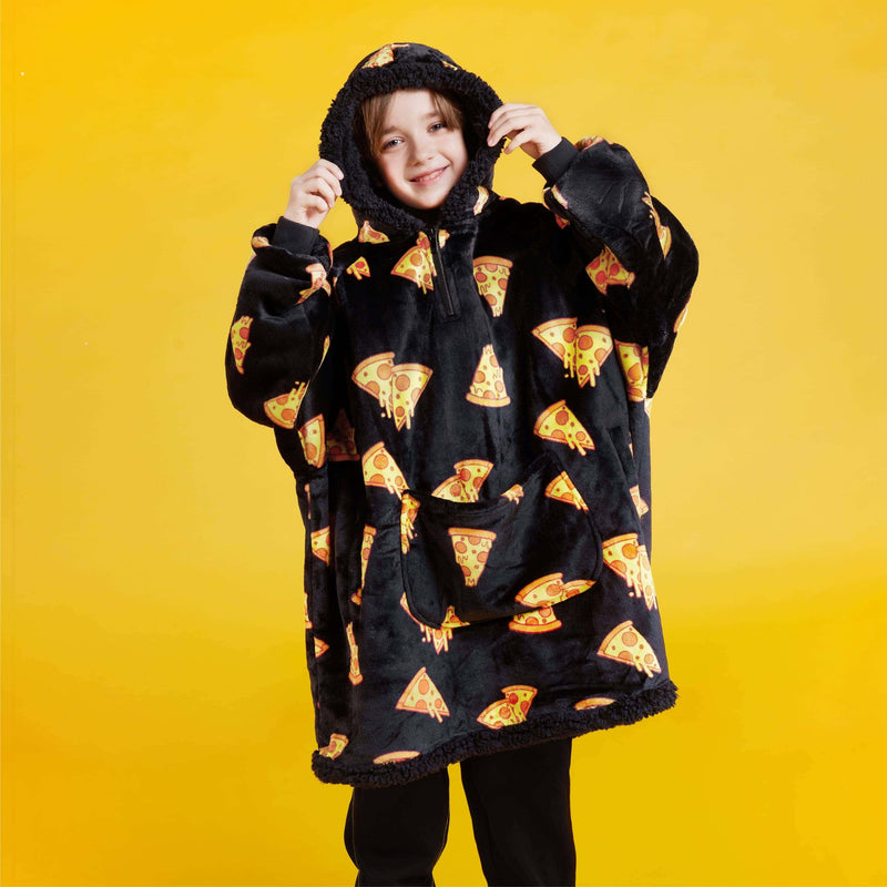 Kids' Sherpa Wearable Blanket-Pizza