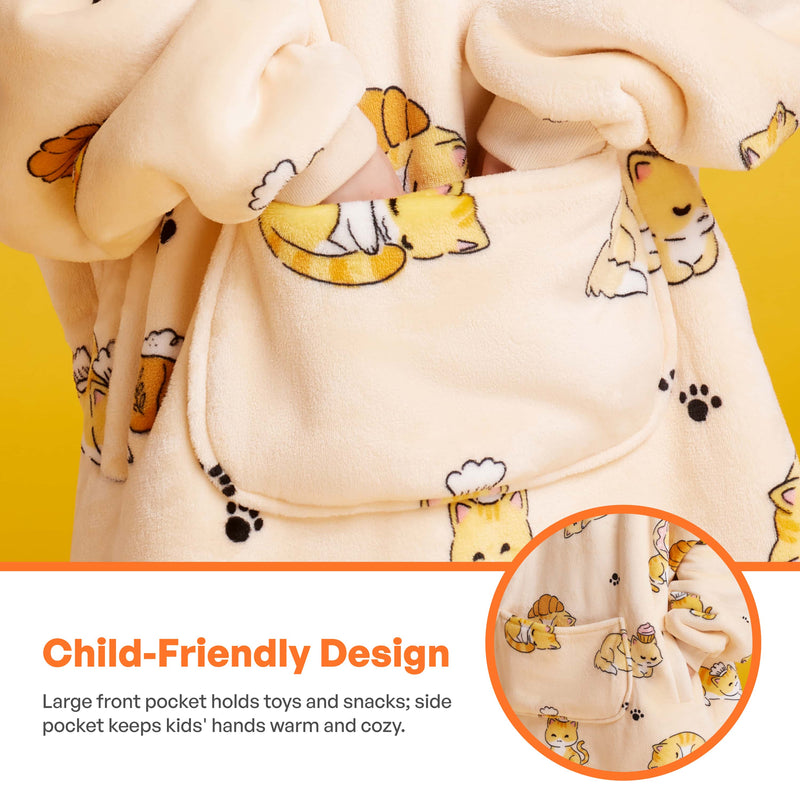 Kids' Sherpa Wearable Blanket-Cat