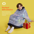 Kids' Sherpa Wearable Blanket-Dinosaur glow print