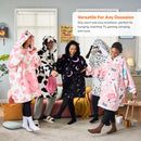 Adult Sherpa Wearable Blanket-Black Cat Shape