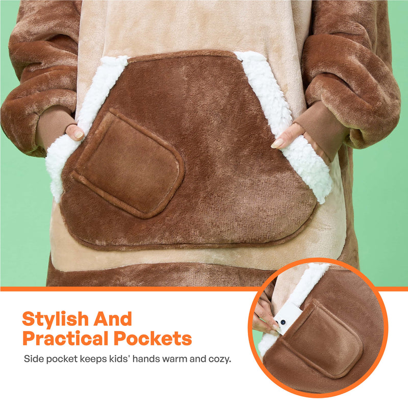 Adult Sherpa Wearable Blanket-Sloth Shape