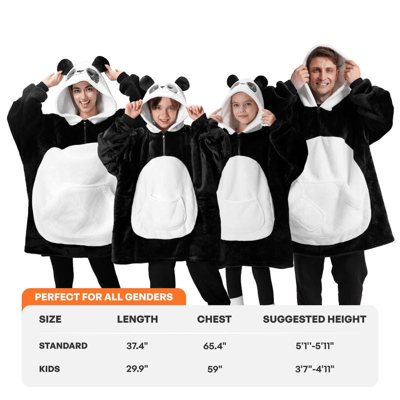 Adult Sherpa Wearable Blanket-Panda Shape