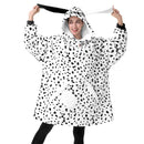 Adult Sherpa Wearable Blanket-Dalmatian Shape