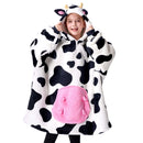 Kids' Sherpa Wearable Blanket-Cow Shape