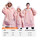 Adult Sherpa Wearable Blanket-Pink
