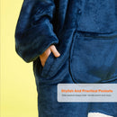 Kids' Sherpa Wearable Blanket-Navy