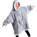 Kids' Sherpa Wearable Blanket-Gray