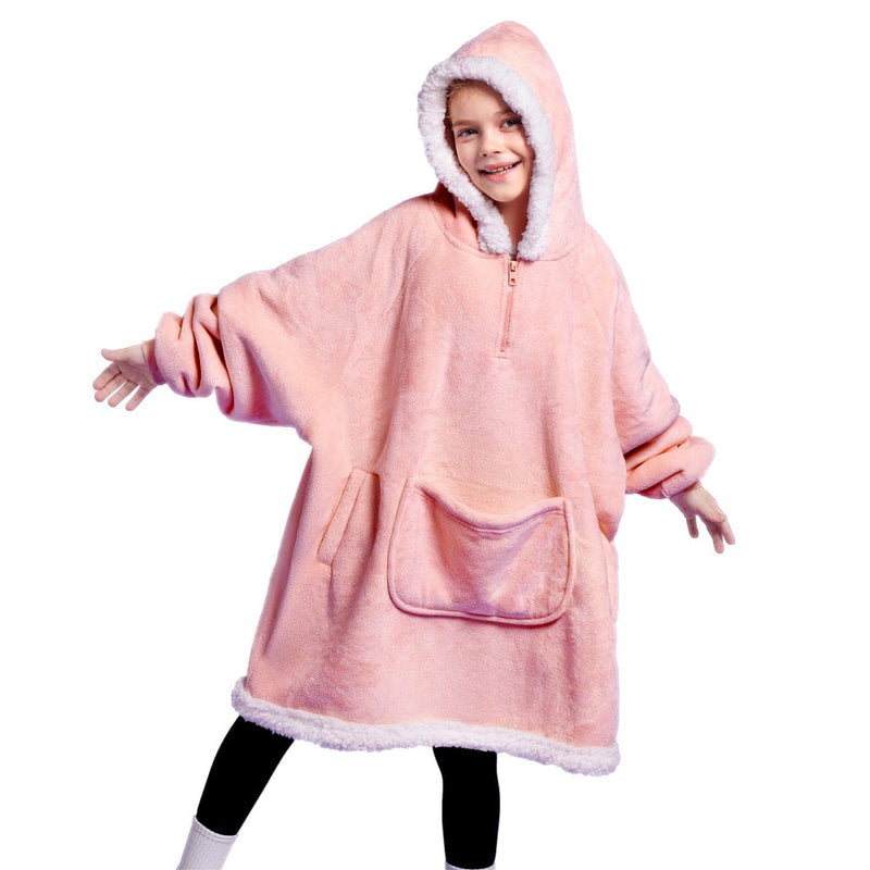 Kids' Sherpa Wearable Blanket-Pink