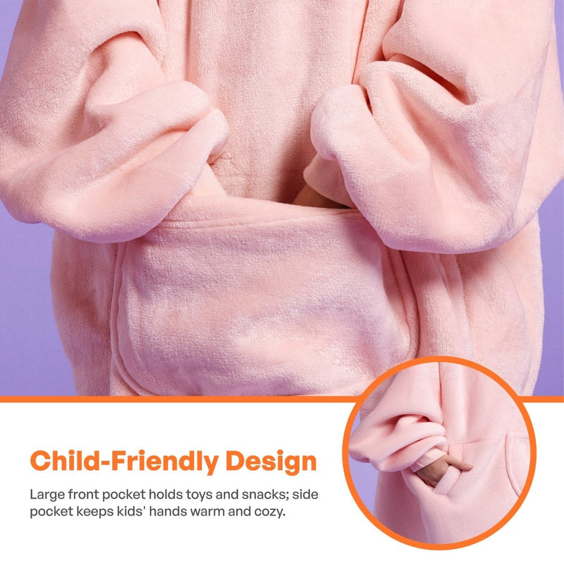 Kids' Sherpa Wearable Blanket-Pink