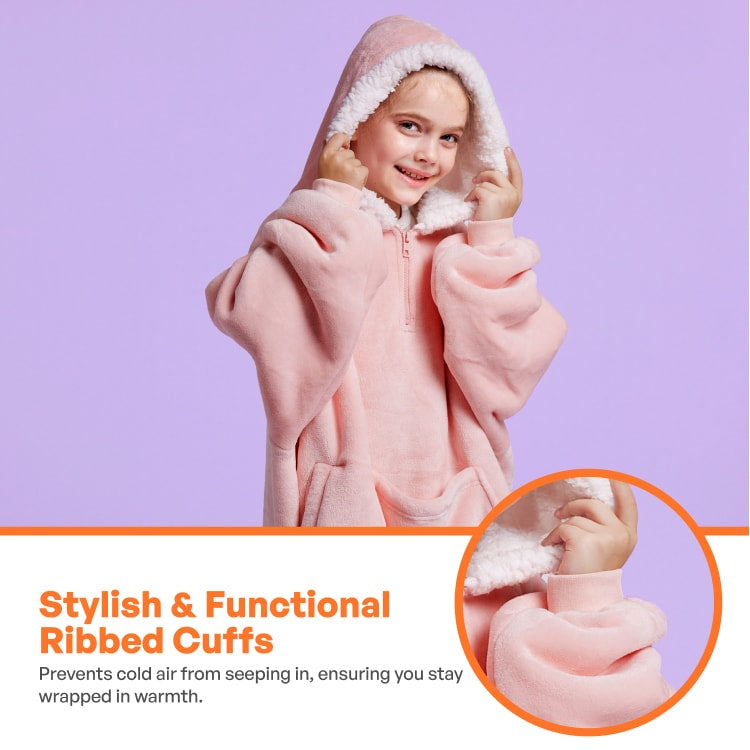 Kids' Sherpa Wearable Blanket-Pink