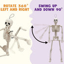 JOYIN 10 PCS 16 Inches Halloween Hanging Skeletons Full Body Skeletons