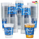 100Pcs 16oz Blue Disposable PET Graduation Cups Class of 2026 Party Supplies