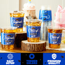 100Pcs 16oz Blue Disposable PET Graduation Cups Class of 2026 Party Supplies