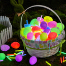 JOYIN 100 Pcs Easter Eggs with Mini Glow Sticks