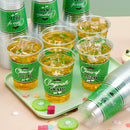 100Pcs 16oz Green Disposable PET Graduation Cups Class of 2026 Party Supplies