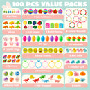 JOYIN 100 Pcs Prefilled Easter Eggs with Assorted Toys