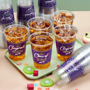 100Pcs 16oz Purple Disposable PET Graduation Cups Class of 2026 Party Supplies