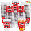 100Pcs 16oz Red Disposable PET Graduation Cups Class of 2026 Party Supplies