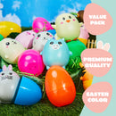 JOYIN 10 Pcs Jumbo Easter Eggs with Animal Squishy Toys