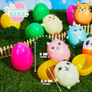 JOYIN 10 Pcs Jumbo Easter Eggs with Animal Squishy Toys
