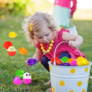 JOYIN 10 Pcs Jumbo Easter Eggs with Animal Squishy Toys