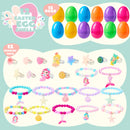 JOYIN 12 Pack Prefilled Easter Eggs with Beads Jewelry Toys