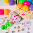 JOYIN 12 Pack Prefilled Easter Eggs with Beads Jewelry Toys