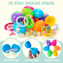 JOYIN 12 Pack Prefilled Easter Eggs with Beads Jewelry Toys