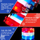 JOYIN 12 Pcs 4th of July Patriotic Light Up Pop Tubes & Glow Sticks Set