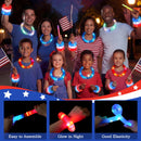 JOYIN 12 Pcs 4th of July Patriotic Light Up Pop Tubes & Glow Sticks Set