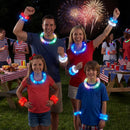JOYIN 12 Pcs 4th of July Patriotic Light Up Pop Tubes & Glow Sticks Set