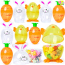 JOYIN 12 Pcs Bunny Shaped Fillable Easter Egg Shells