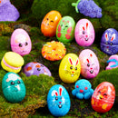 JOYIN 12 Pcs Easter Prefilled Eggs with Foam Squishy Toys