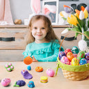JOYIN 12 Pcs Easter Prefilled Eggs with Foam Squishy Toys