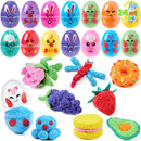 JOYIN 12 Pcs Easter Prefilled Eggs with Foam Squishy Toys