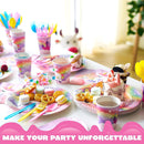 JOYIN 145 Pcs Unicorn Birthday Party Supplies with Unicorn Banner for Girls