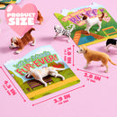 JOYIN 14 Pack Valentines Day Greeting Card with Dog Puppy Figure Toys for Kids Party Favor